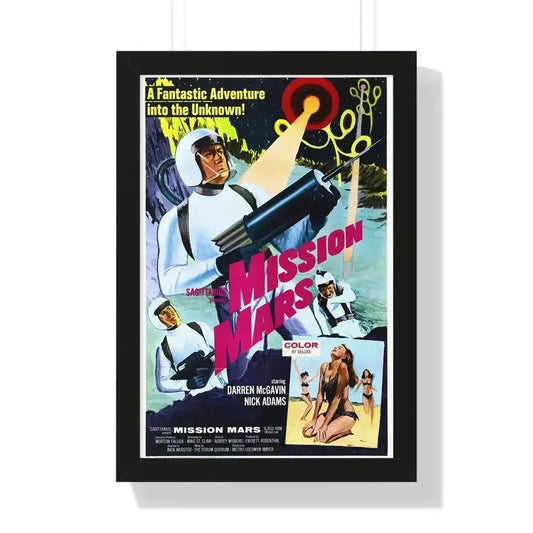 MISSION MARS (2) 1968 - Framed Movie Poster 16″ x 24″ Black - The Sticker Space
