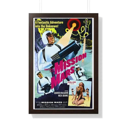 MISSION MARS (2) 1968 - Framed Movie Poster 20" x 30" Walnut - The Sticker Space
