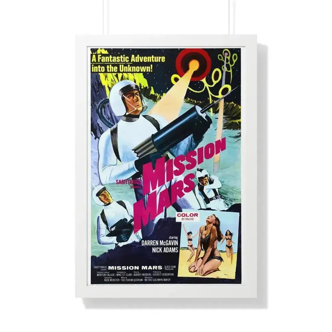 MISSION MARS (2) 1968 - Framed Movie Poster 20" x 30" White - The Sticker Space