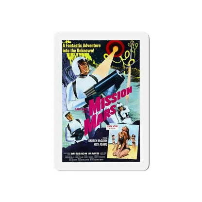 MISSION MARS (2) 1968 Movie Poster - Refrigerator Magnet 4 Inch Die-Cut - The Sticker Space