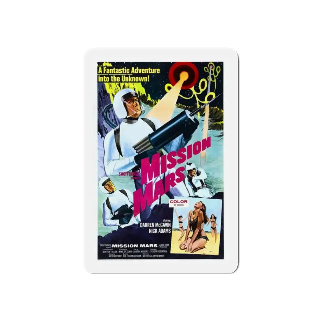 MISSION MARS (2) 1968 Movie Poster - Refrigerator Magnet - The Sticker Space