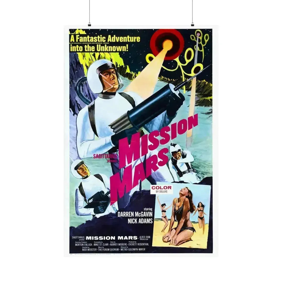 MISSION MARS (2) 1968 - Paper Movie Poster 36" x 54" Matte - The Sticker Space