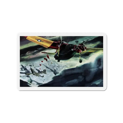Mission to Frozen Nowhere, Collier's, January 14, 1950 (Magazine Illustration) Refrigerator Magnet 2 Inch - The Sticker Space