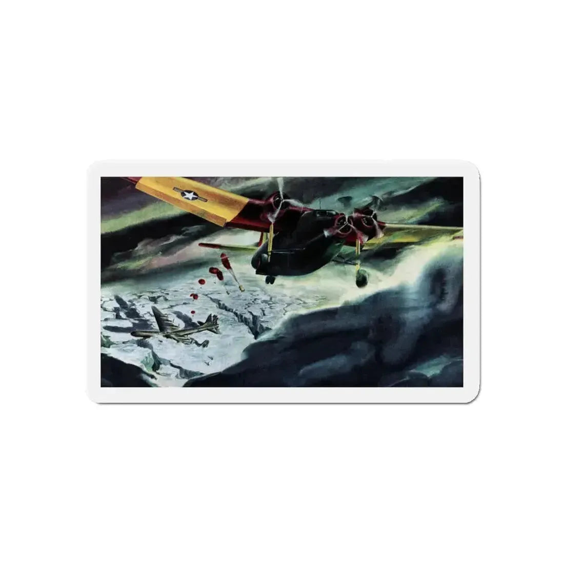 Mission to Frozen Nowhere, Collier's, January 14, 1950 (Magazine Illustration) Refrigerator Magnet 6 Inch - The Sticker Space