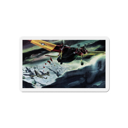 Mission to Frozen Nowhere, Collier's, January 14, 1950 (Magazine Illustration) Refrigerator Magnet-5" x 5"-The Sticker Space