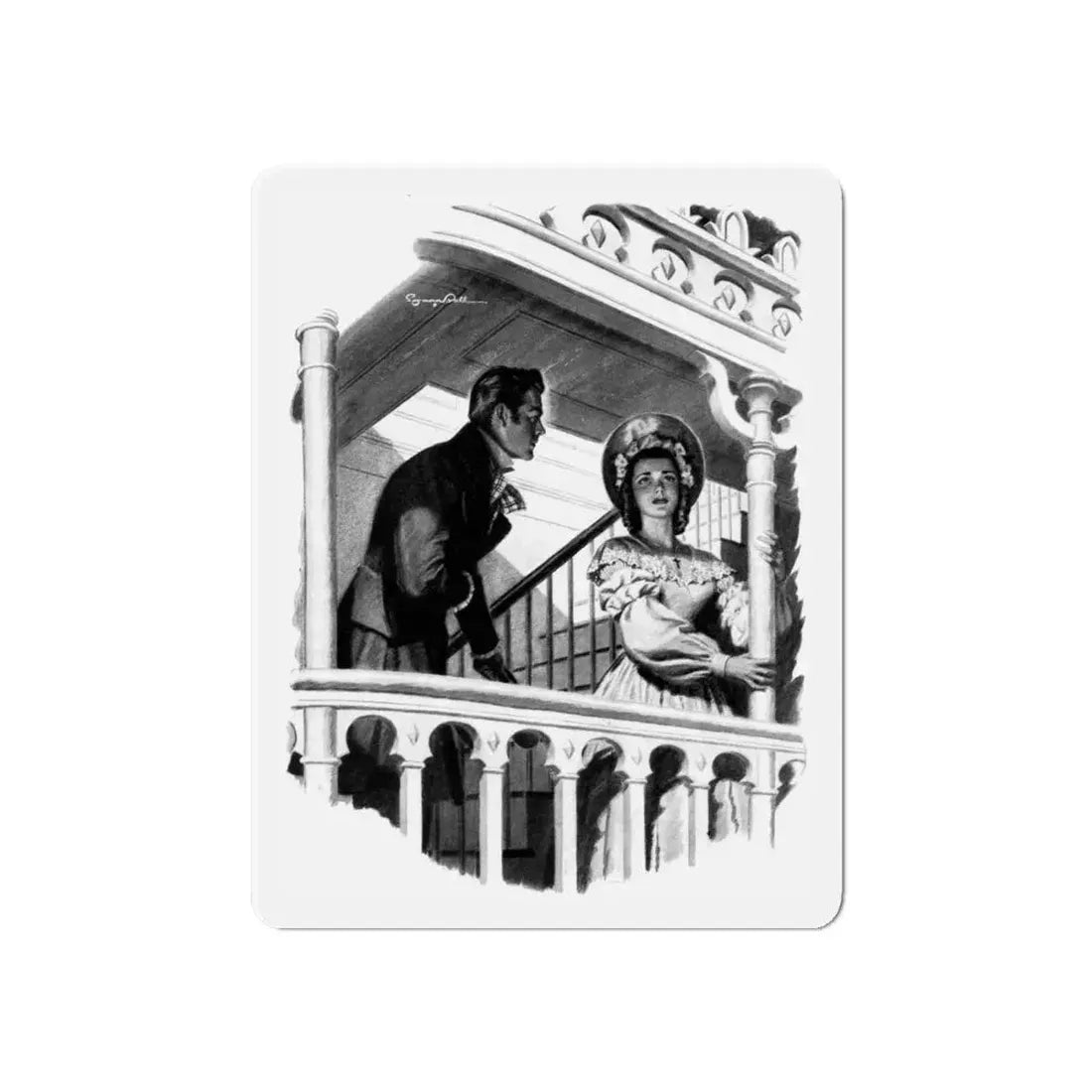 Mississipi Belle, Liberty magazine, December 13, 1941 (Magazine Illustration) Refrigerator Magnet 6 Inch - The Sticker Space