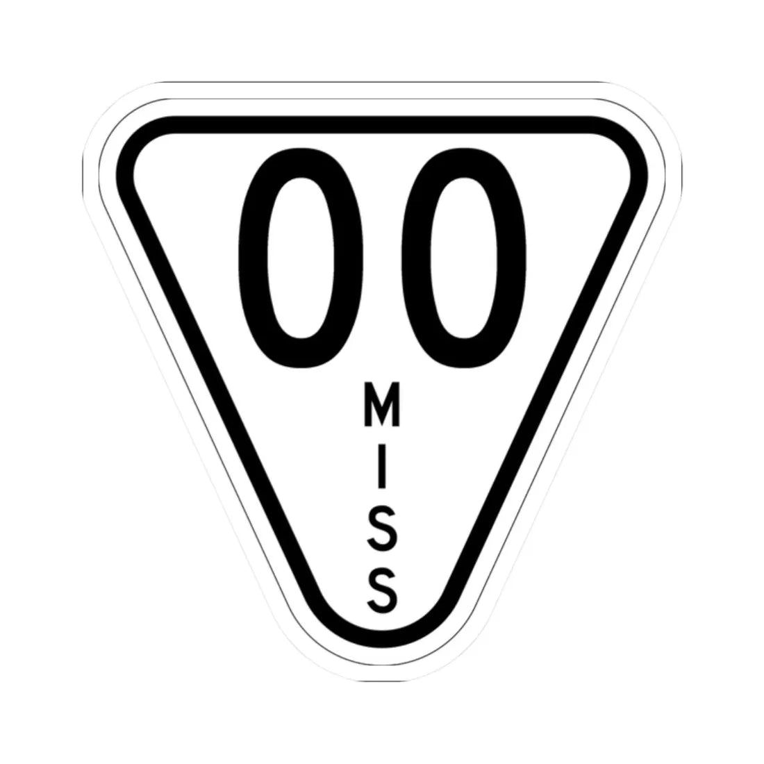 Mississippi 00 1948 (Mississippi) (Road Sign) STICKER Vinyl Kiss-Cut Decal 2 Inch White - The Sticker Space