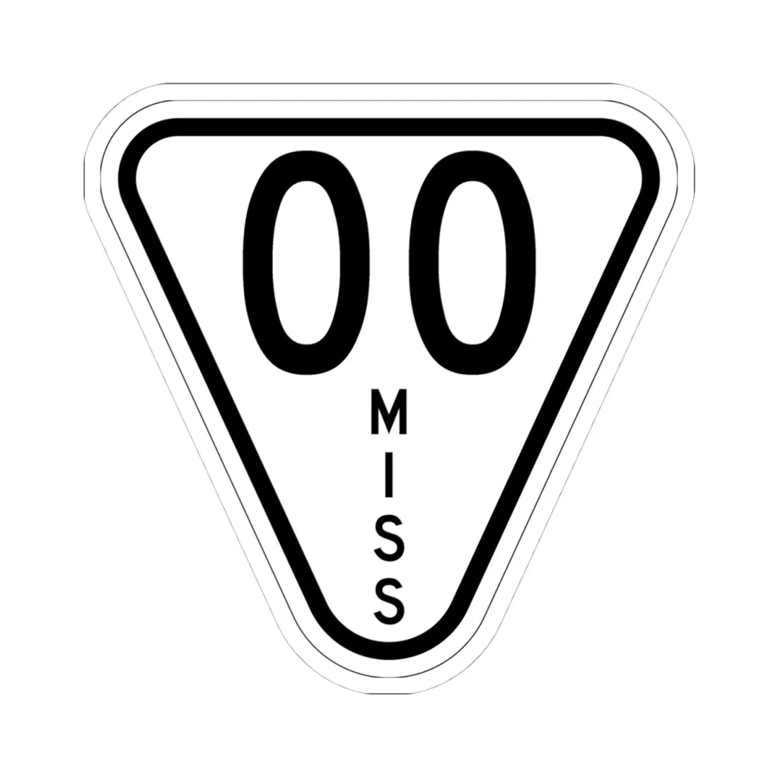 Mississippi 00 1948 (Mississippi) (Road Sign) STICKER Vinyl Kiss-Cut Decal 4 Inch White - The Sticker Space