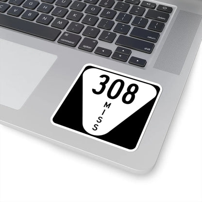 Mississippi 308 (Mississippi) (Road Sign) STICKER Vinyl Kiss-Cut Decal - The Sticker Space