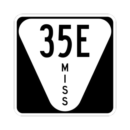 Mississippi 35E (Mississippi) (Road Sign) STICKER Vinyl Kiss-Cut Decal 4 Inch White - The Sticker Space
