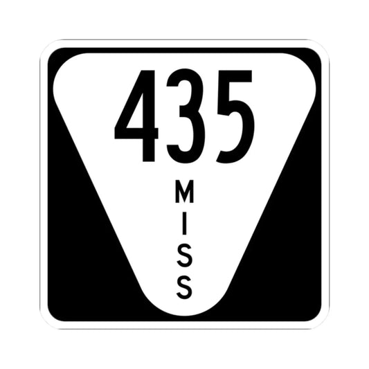 Mississippi 435 (Mississippi) (Road Sign) STICKER Vinyl Kiss-Cut Decal 2 Inch White - The Sticker Space