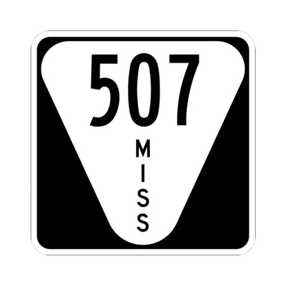 Mississippi 507 (Mississippi) (Road Sign) STICKER Vinyl Kiss-Cut Decal 3 Inch White - The Sticker Space