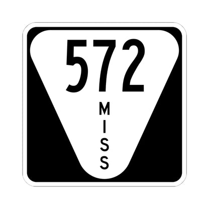 Mississippi 572 (Mississippi) (Road Sign) STICKER Vinyl Kiss-Cut Decal 6 Inch White - The Sticker Space
