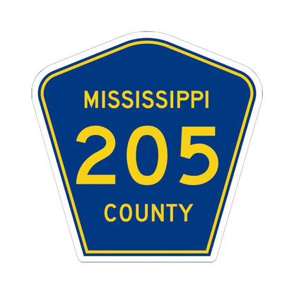 Mississippi County 205 (Missouri) (Road Sign) STICKER Vinyl Kiss-Cut Decal 6 Inch White - The Sticker Space
