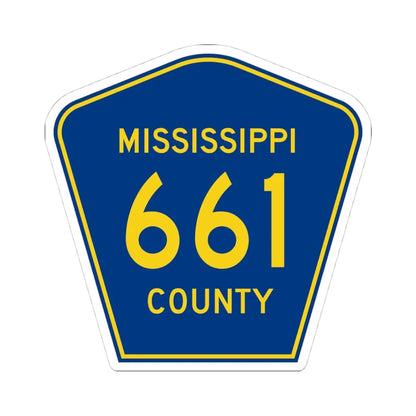 Mississippi County Route 661 AR (Arkansas) (Road Sign) STICKER Vinyl Kiss-Cut Decal 4 Inch White - The Sticker Space