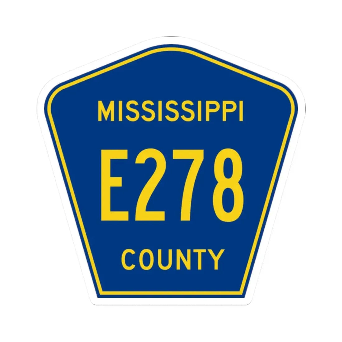 Mississippi County Route E278 AR (Arkansas) (Road Sign) STICKER Vinyl Kiss-Cut Decal 2 Inch White - The Sticker Space