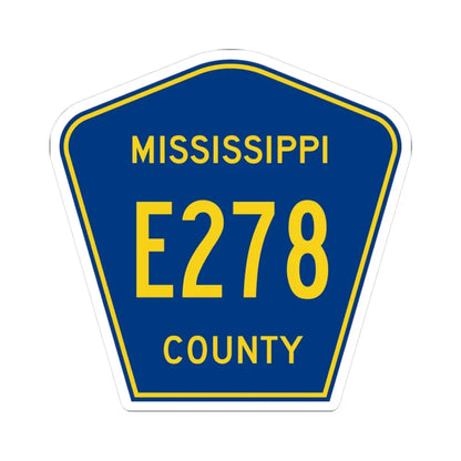 Mississippi County Route E278 AR (Arkansas) (Road Sign) STICKER Vinyl Kiss-Cut Decal 3 Inch White - The Sticker Space