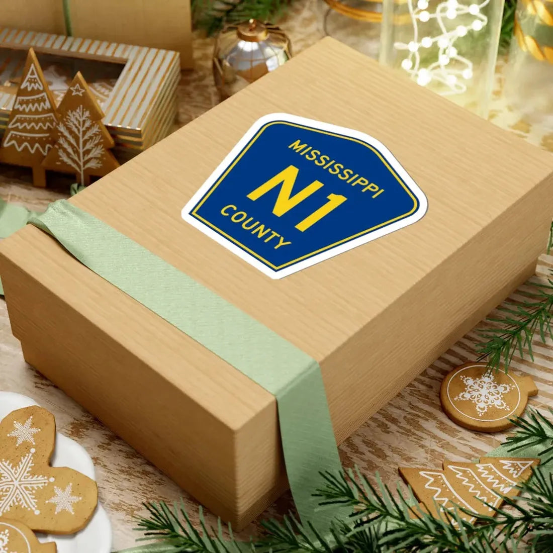 Mississippi County Route N1 AR (Arkansas) (Road Sign) STICKER Vinyl Kiss-Cut Decal - The Sticker Space