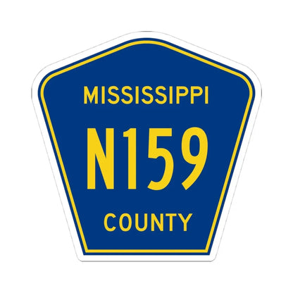 Mississippi County Route N159 AR (Arkansas) (Road Sign) STICKER Vinyl Kiss-Cut Decal 4 Inch White - The Sticker Space
