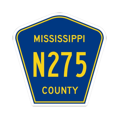 Mississippi County Route N275 AR (Arkansas) (Road Sign) STICKER Vinyl Kiss-Cut Decal 3 Inch White - The Sticker Space