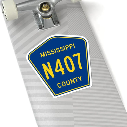 Mississippi County Route N407 AR (Arkansas) (Road Sign) STICKER Vinyl Kiss-Cut Decal - The Sticker Space