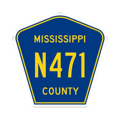 Mississippi County Route N471 AR (Arkansas) (Road Sign) STICKER Vinyl Kiss-Cut Decal 2 Inch White - The Sticker Space