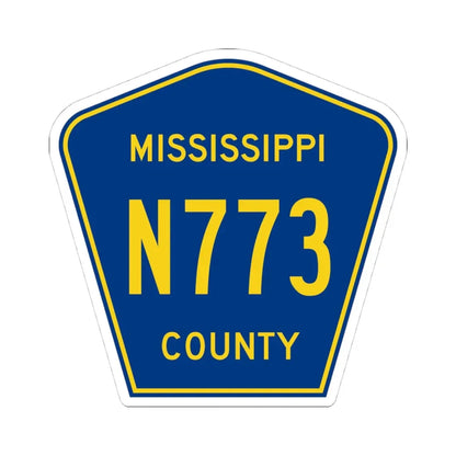 Mississippi County Route N773 AR (Arkansas) (Road Sign) STICKER Vinyl Kiss-Cut Decal 4 Inch White - The Sticker Space