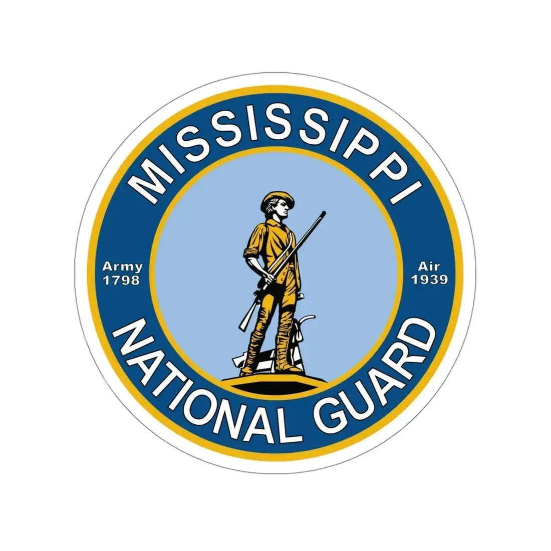 Mississippi National Guard STICKER Vinyl Die-Cut Decal 4 Inch - The Sticker Space