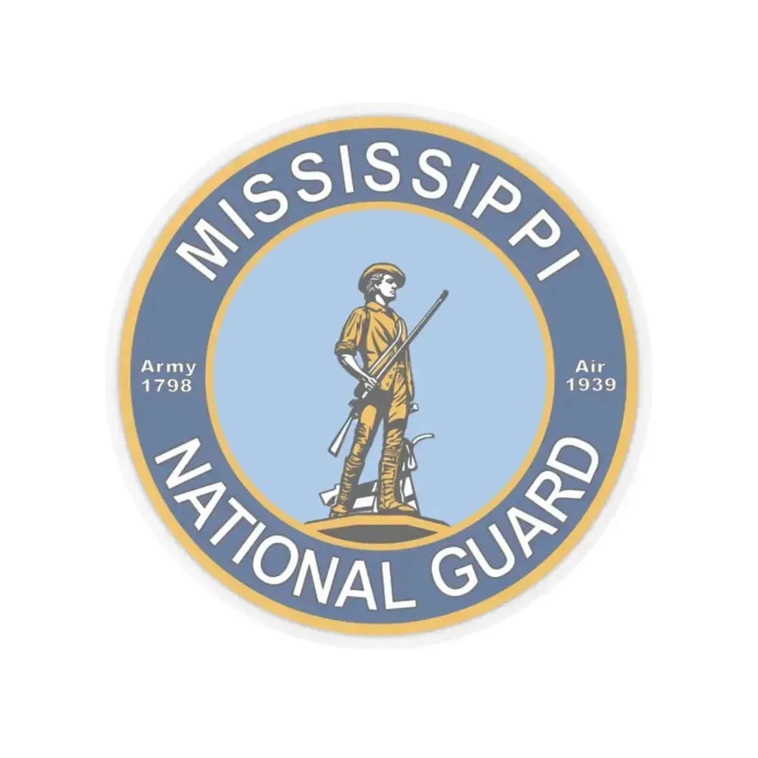 Mississippi National Guard - STICKER Vinyl Kiss-Cut Decal 2 Inch Transparent - The Sticker Space