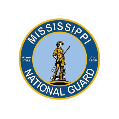 Mississippi National Guard - STICKER Vinyl Kiss-Cut Decal 2 Inch White - The Sticker Space