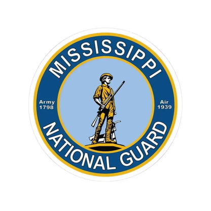 Mississippi National Guard - STICKER Vinyl Kiss-Cut Decal 3 Inch White - The Sticker Space