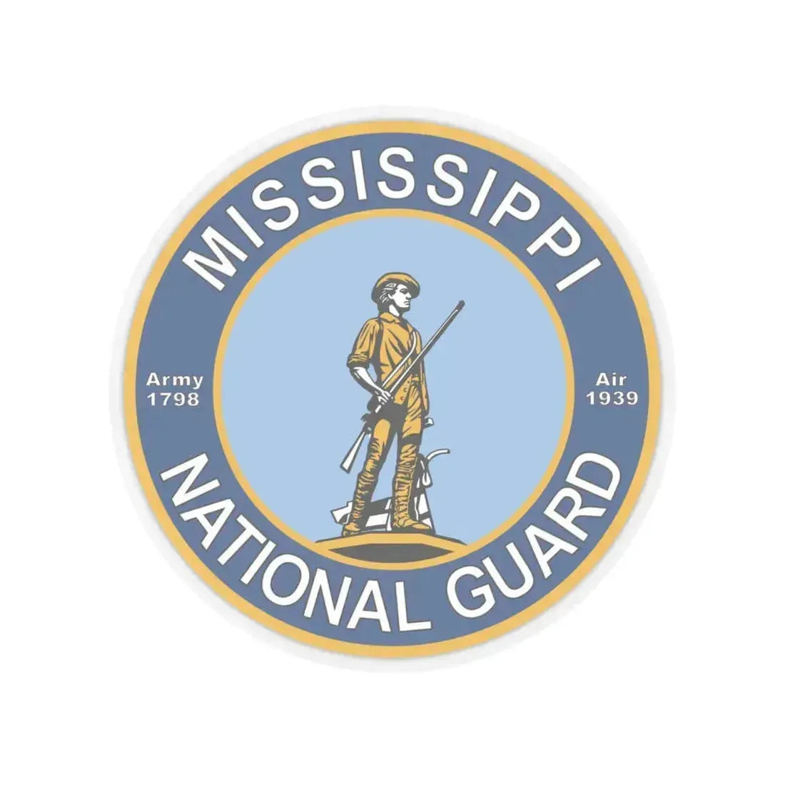 Mississippi National Guard - STICKER Vinyl Kiss-Cut Decal 4 Inch Transparent - The Sticker Space