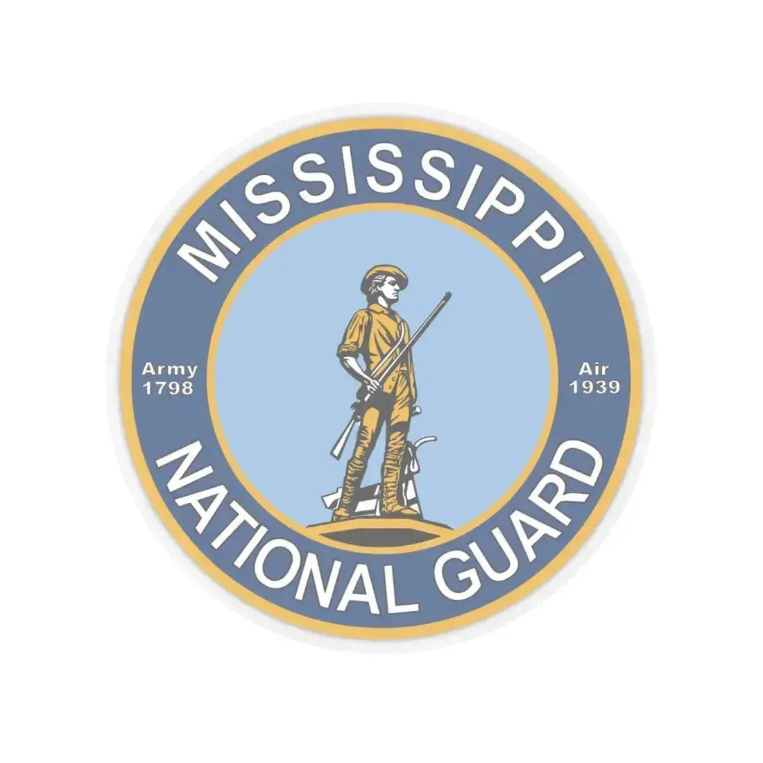 Mississippi National Guard - STICKER Vinyl Kiss-Cut Decal 6 Inch Transparent - The Sticker Space