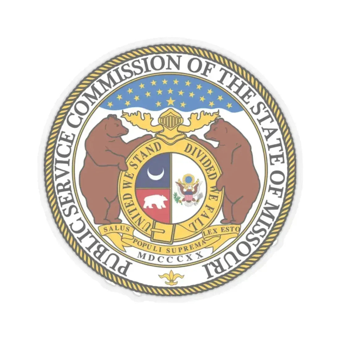Missouri Public Service Commission - STICKER Vinyl Kiss-Cut Decal 2 Inch Transparent - The Sticker Space