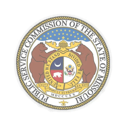 Missouri Public Service Commission - STICKER Vinyl Kiss-Cut Decal 2 Inch Transparent - The Sticker Space