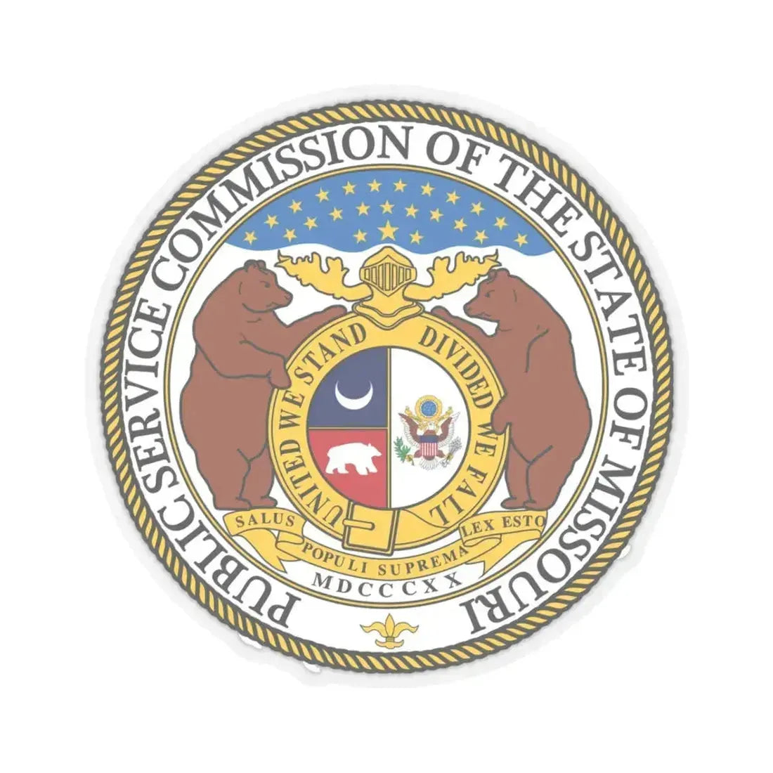 Missouri Public Service Commission - STICKER Vinyl Kiss-Cut Decal 3 Inch Transparent - The Sticker Space