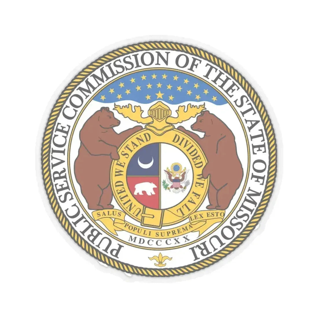 Missouri Public Service Commission - STICKER Vinyl Kiss-Cut Decal 6 Inch Transparent - The Sticker Space