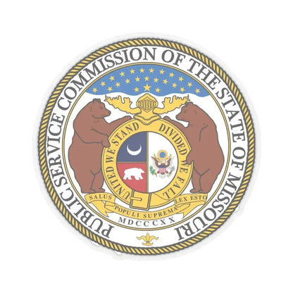 Missouri Public Service Commission - STICKER Vinyl Kiss-Cut Decal 6 Inch Transparent - The Sticker Space