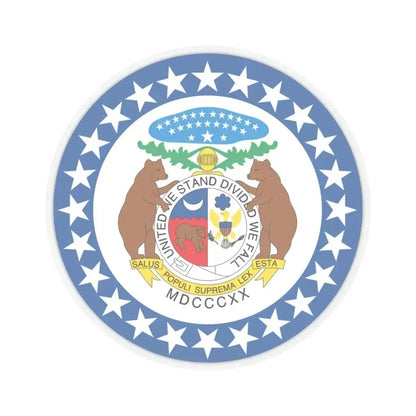 Missouri State Seal NARA - STICKER Vinyl Kiss-Cut Decal 4 Inch Transparent - The Sticker Space