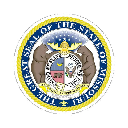 Missouri State Seal - STICKER Vinyl Kiss-Cut Decal 3 Inch White - The Sticker Space