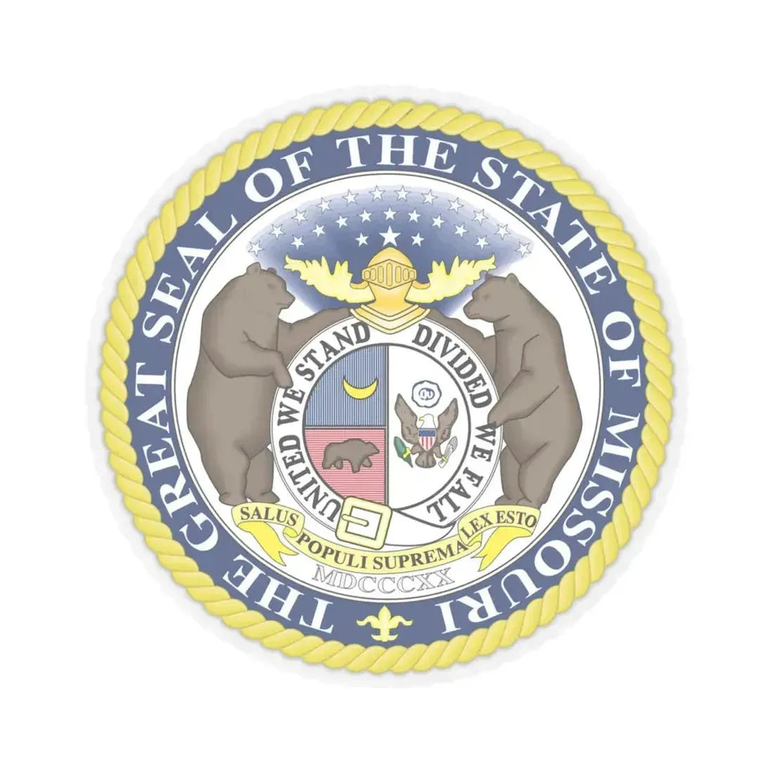 Missouri State Seal - STICKER Vinyl Kiss-Cut Decal 4 Inch Transparent - The Sticker Space