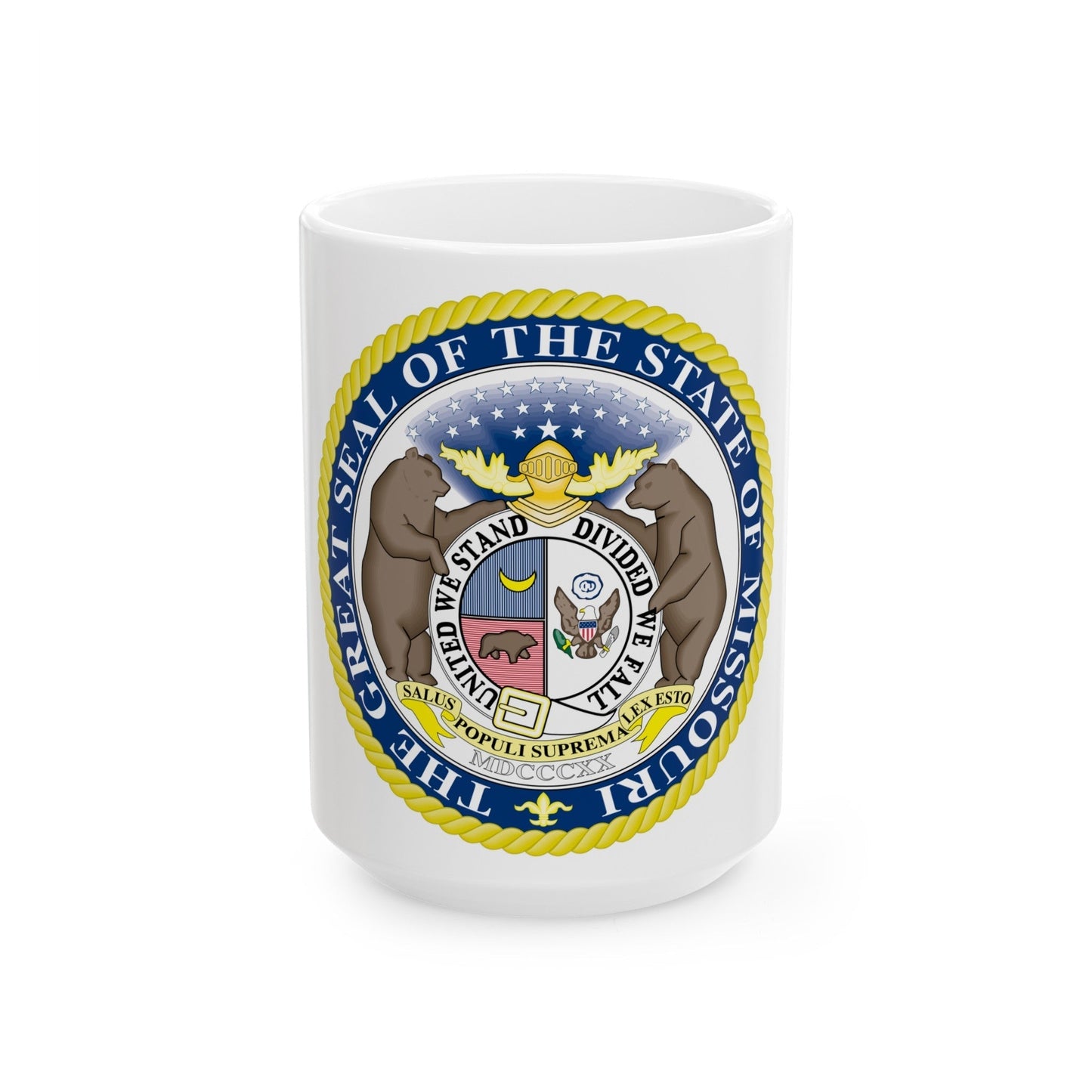 Missouri State Seal - White Coffee Mug-15oz-The Sticker Space