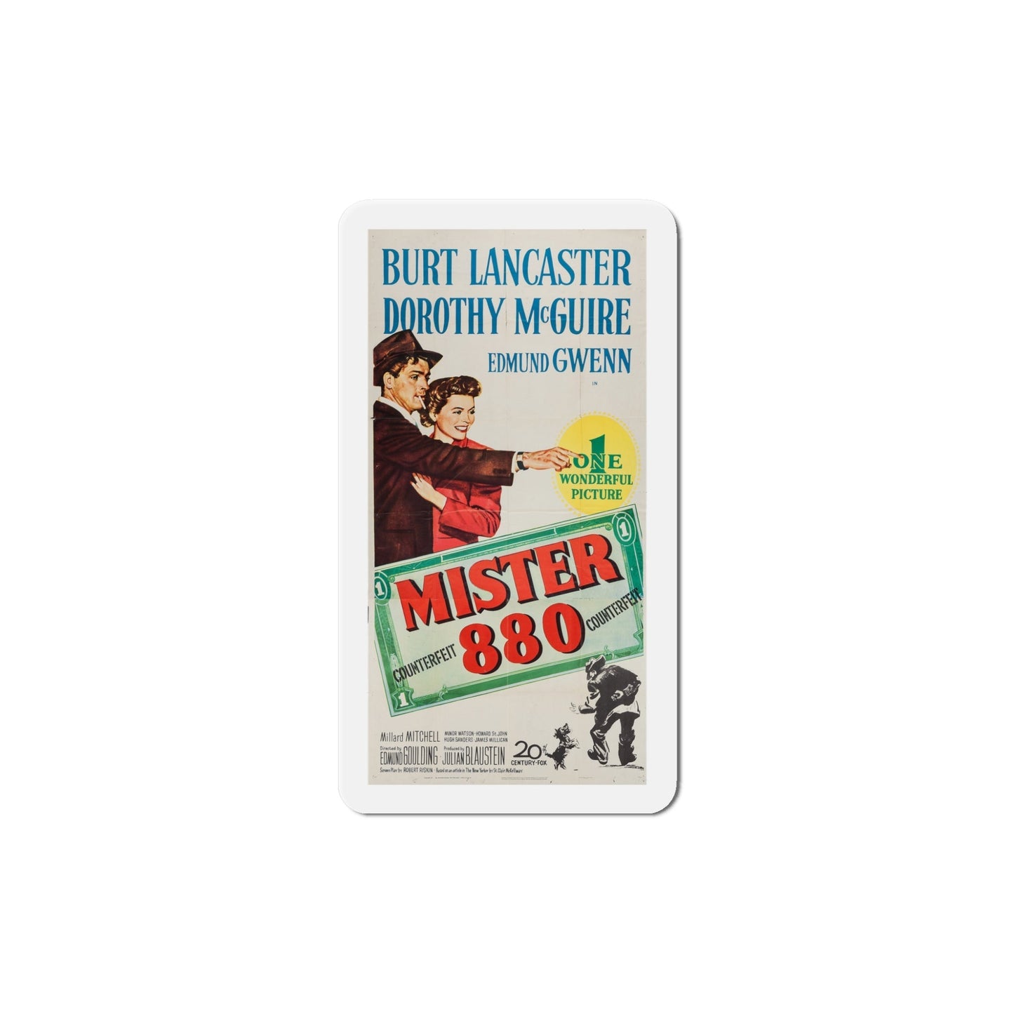 Mister 880 1950 Movie Poster Die-Cut Magnet-5 Inch-The Sticker Space