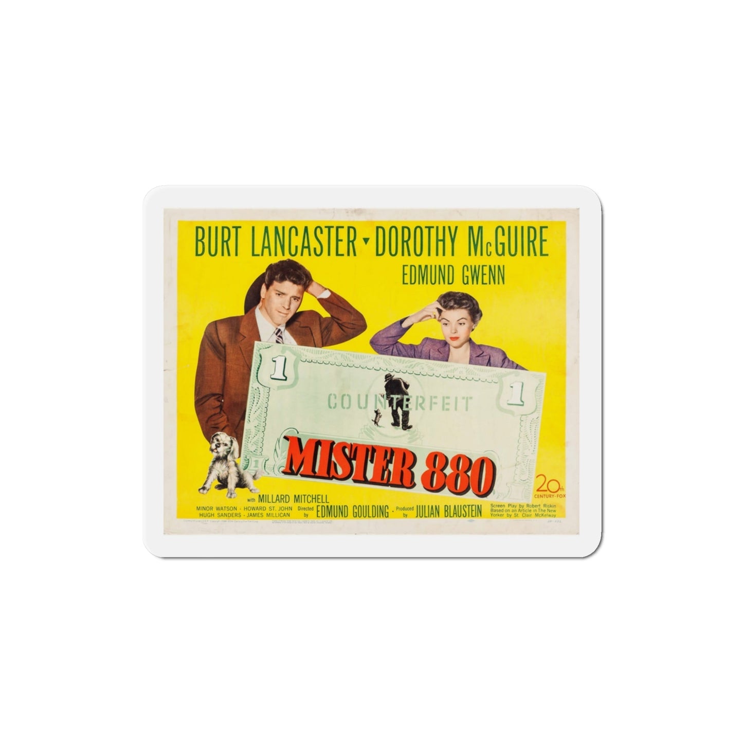 Mister 880 1950 v2 Movie Poster Die-Cut Magnet-3 Inch-The Sticker Space