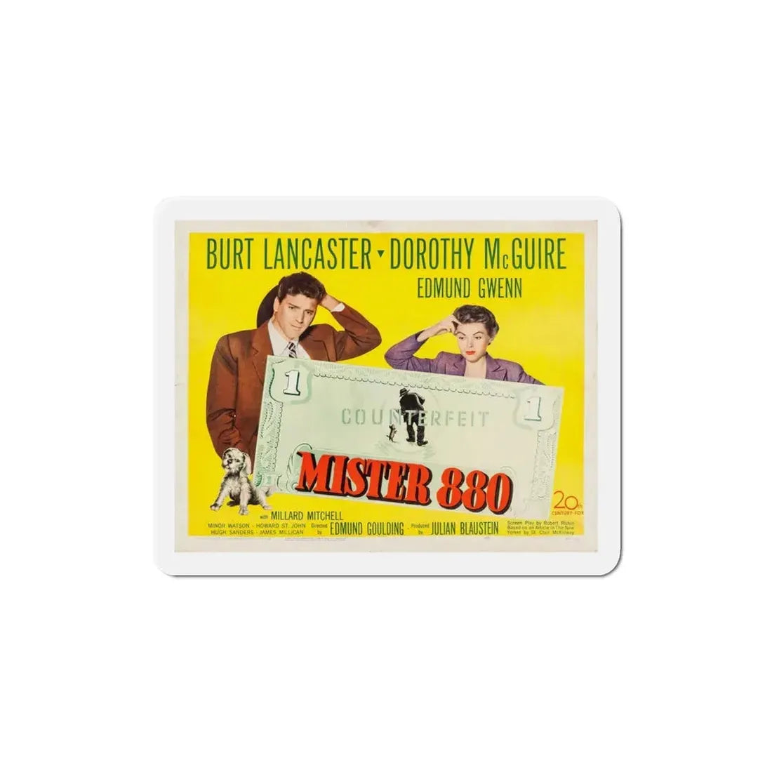 Mister 880 1950 v2 Movie Poster Refrigerator Magnet 4 Inch - The Sticker Space