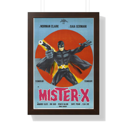 MISTER X (AVENGER X) 1967 - Framed Movie Poster-16″ x 24″-The Sticker Space