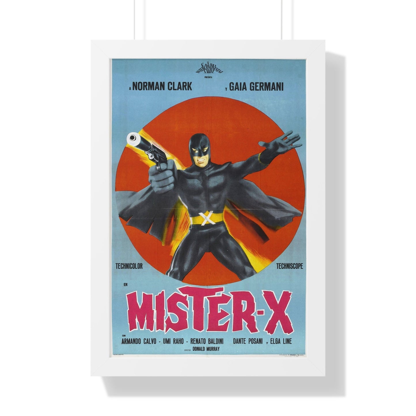 MISTER X (AVENGER X) 1967 - Framed Movie Poster-16″ x 24″-The Sticker Space