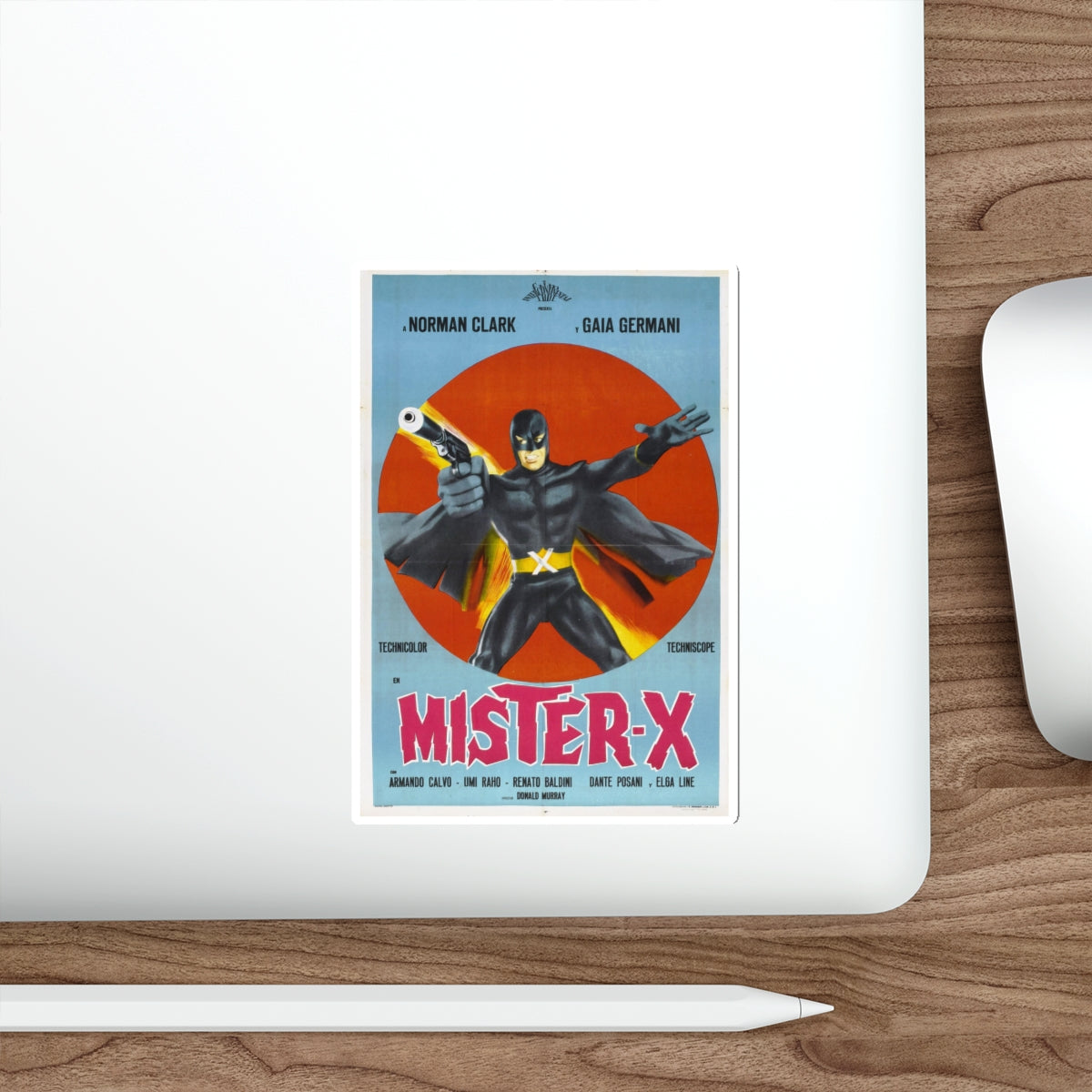 MISTER X (AVENGER X) 1967 Movie Poster STICKER Vinyl Die-Cut Decal-The Sticker Space