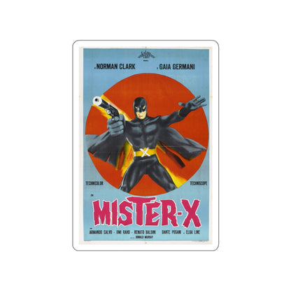 MISTER X (AVENGER X) 1967 Movie Poster STICKER Vinyl Die-Cut Decal-3 Inch-The Sticker Space