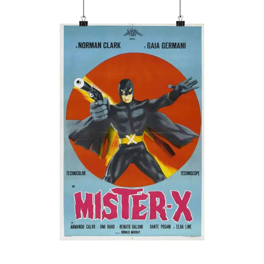 MISTER X (AVENGER X) 1967 - Paper Movie Poster 12″ x 18″ Matte - The Sticker Space